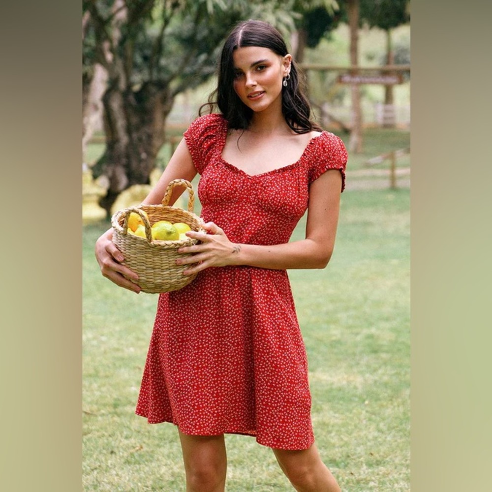 Cupshe Alessandra Ditsy Frill Short Dress